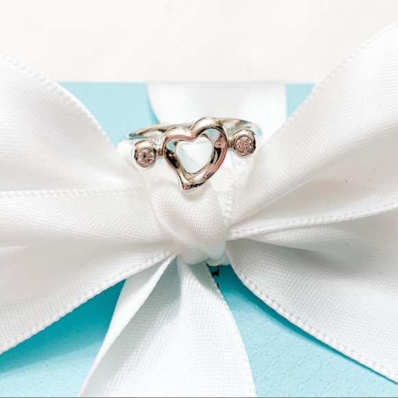 Tiffany & Co. Jewelry - Tiffany & Co. Elsa Peretti Open Heart W/ Diamonds